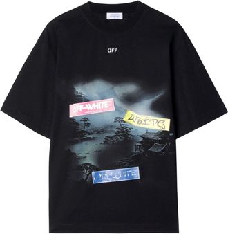Off-white graphic-print T-shirt - men - Cotton - M - Black