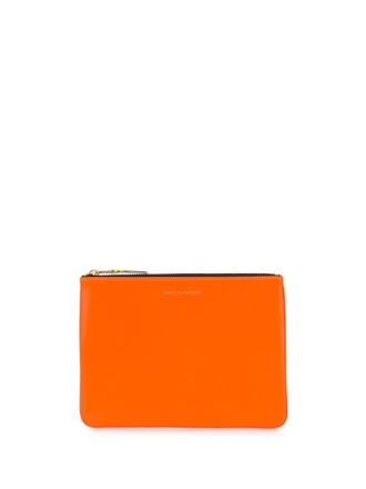 Comme Des Garçons colour-block zipped wallet - Orange