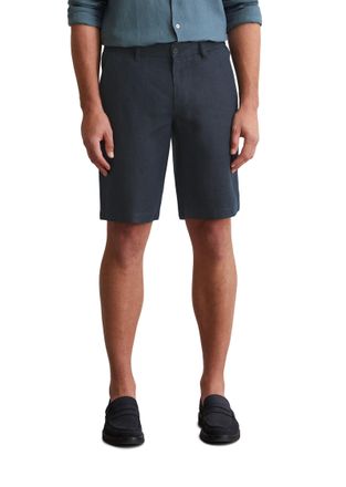 Marc O'Polo Shorts MARC OPOLO Reso jogger, Herren, Gr. 32, N-Gr, blau (marine), Web, Obermaterial: 100% Leinen, regular fit, Hosen Shorts
