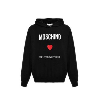 Moschino Couture in Love Wir vertrauen mit Kapuzen -Sweatshirt