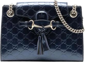 Gucci Pre-owned Shoulder Bags, female, Blue, Size: ONE SIZE Pre-owned The Emily Shoulder Bag