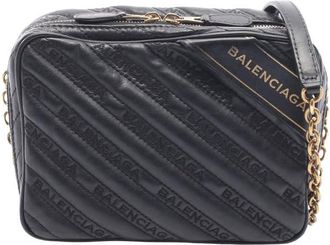 Balenciaga Pre-owned Balenciaga Calfskin Allover Logo Blanket Reporter XS Crossbody Ladies 5Q0YCLZL60F33PTE