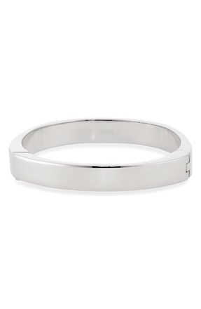 Toteme Signature Hinged Cuff Bracelet in Silver at Nordstrom, Size 5.75 In
