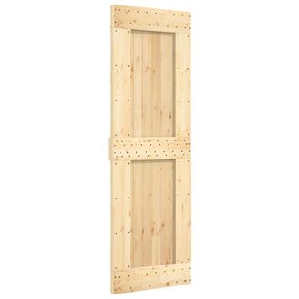 vidaXL Puerta Corredera Narvik 70 X 210 Cm (152,5 Cm) Natural Y Negro Vidaxl