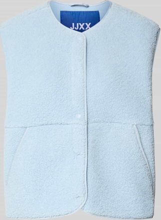 Jack & Jones Relaxed Fit Weste in Teddy-Optik Modell Vera in Hellblau, Gr&ouml;&szlig;e XL