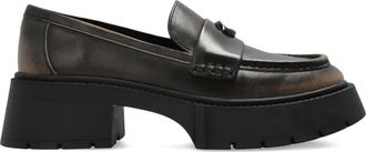 Coach Mocassini Leah con placca logo - Nero