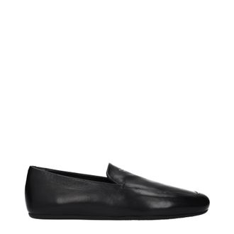 Prada Herrens Schwarze Leder-Loafer