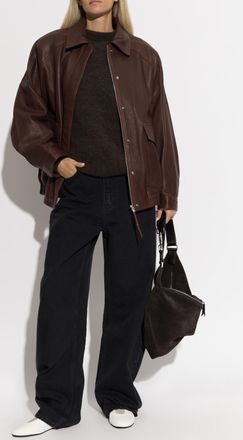 R&oacute;he Leather Jacket, Womens, Brown