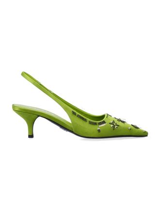 Prada Green Slingback Pumps