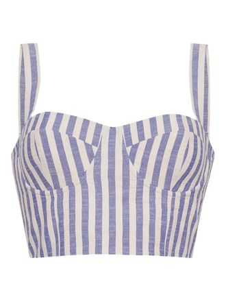 Cara Cara Claudine striped top - women - Viscose/Cotton/Polyamide - 12 - Neutrals