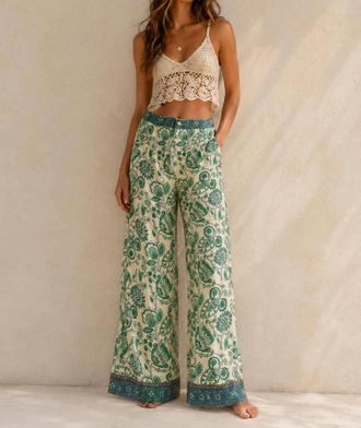 The Korner Postcard From Paradise Pants In Green
