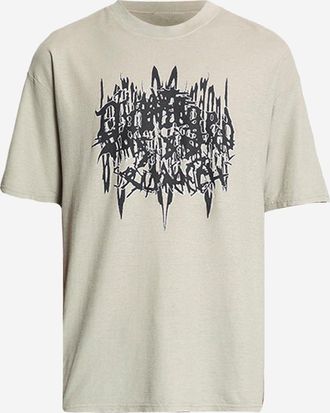 44 Label Group Baumwoll-T-Shirt mit Aufdruck