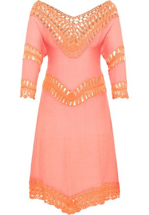 Izia Tuniekjurkje mini met gehaakt gedeelte Dames oranje