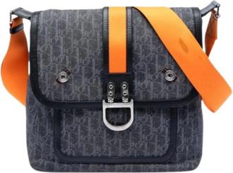 Dior Pre-owned Cross Body Bags, female, Blue, Size: ONE SIZE Pre-owned Denim Crossbody Bag