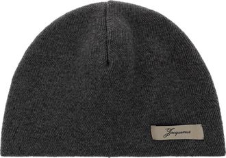Jacquemus Gorro de Lana Chevron - Accessories - unisex - Gris - ONE SIZE