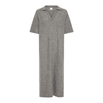 Ichi Ichi - Jurken - Dames - Jurken - Grijs - Maat: XL Leer