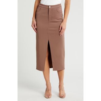 Hudson Scuba Reconstructed Midi Skirt in Deep Taupe at Nordstrom Rack, Size X-Small