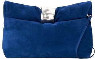 Staud Cuff Leather Clutch in Cobalt at Nordstrom