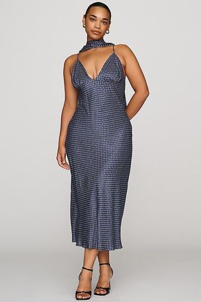 Maeve Clara Scarf-Neck Midi Dress