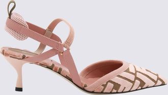 Fendi Pink Leather Colibri Slingbacks