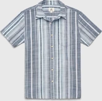 Surfside Supply Mens Joey Stripe Shirt In Navy Combo