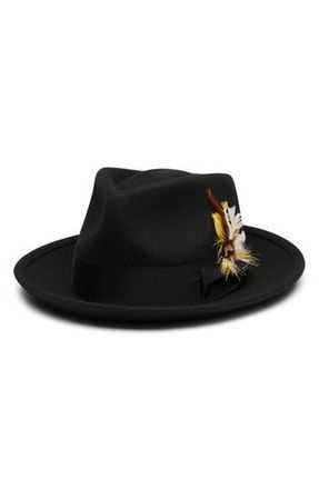 Wyeth Nyc Wool Fedora Hat in Black at Nordstrom Rack