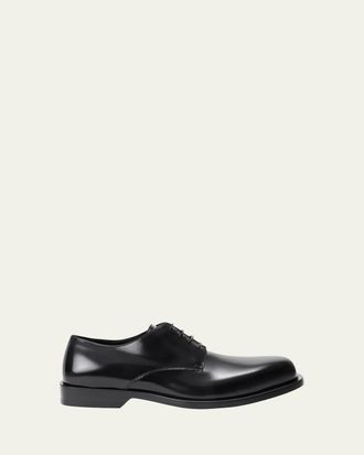 Loewe Mens Bobine Leather Derby Shoes