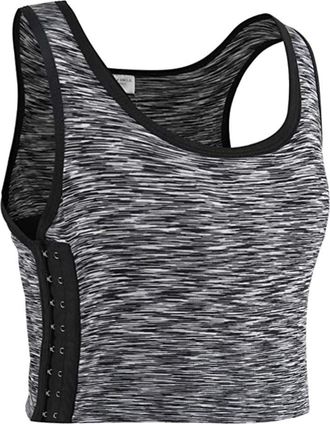 Feoya Tomboy Chest Top for Transgender FTM Cosplay Vest Breathable Shaper - Grey - L