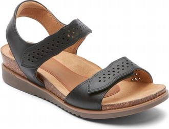 Rockport Womens May Wave Strap Sandal In Black