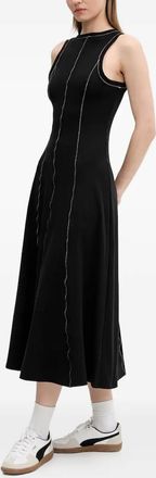 Desigual Abito midi con cuciture a contrasto - Nero
