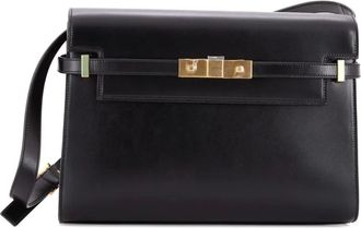 Saint Laurent Manhattan Leather Medium shoulder bag - Zwart