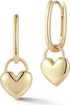 Ember Fine Jewelry 14K Gold Heart Drop Earrings at Nordstrom Rack