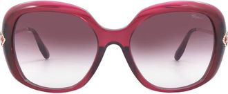 Chopard Brown Gradient Butterfly Ladies Sunglasses SCH314S 06F6 57