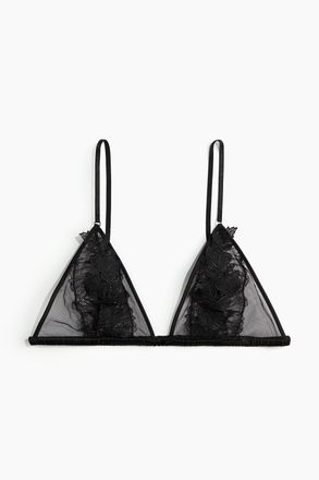 H&M Lace soft bra - Schwarz