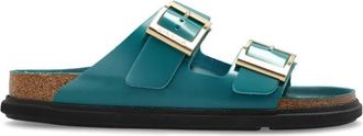 Birkenstock Arizona Droplet Buckle - Dames - Sandalen - Groen - 35 EU - Leer - Schoenen