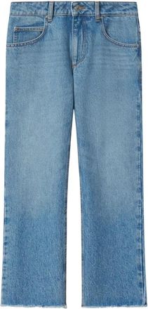 Isabel Marant Jeans met vervaagd effect en gerafelde zoom - Dames - Jeans - Blauw - Maat: S Katoen