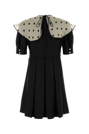 Valentino Garavani Zwarte Zijde Mini Jurk