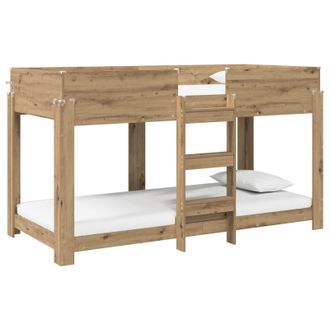 vidaXL Cama Litera Para Ni&ntilde;os Roble Artisan 90 X 190 Cm Vidaxl