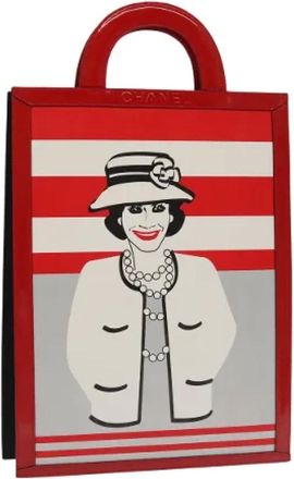 Chanel Pre-owned Handbags, female, Red, Size: ONE SIZE Pre-owned Vintage Leather Handbag