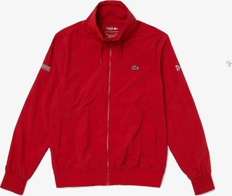 Lacoste Mens Novak Djokovic Lightweight Zip Jacket - Sport X Novak Djokovic Lightweight Zip Jacket - Red - Size: 38/36/Regular
