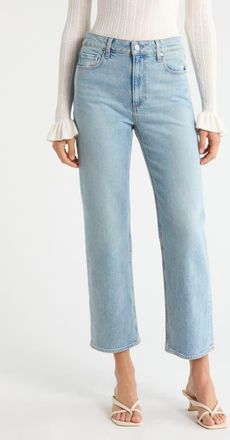 Paige Stevie High Waist Ankle Straight Leg Jeans in Glide at Nordstrom, Size 34
