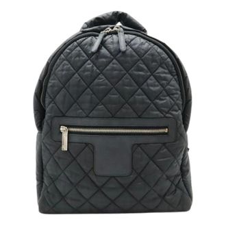 Chanel Pre-owned Backpacks, unisex, Black, Size: ONE SIZE Pre-owned Nylon Backpack