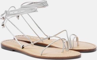 Amanu Studio Karima metallic leather sandals