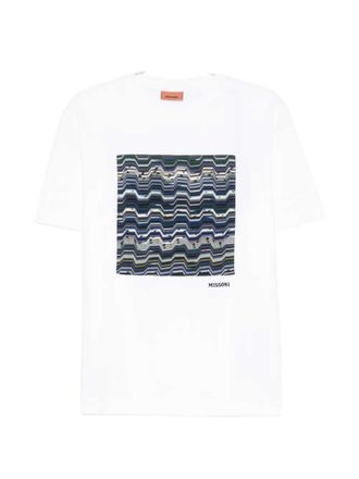 Missoni T-shirt met zigzagprint