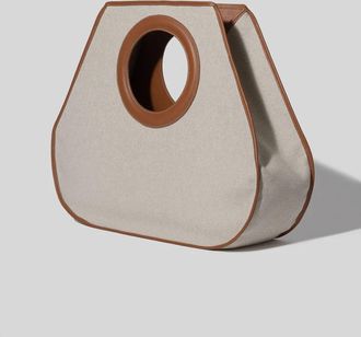 Hereu Womens Roda Large Canvas Tote Bag In Beige/tan