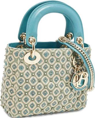 Dior Borsa tote Crystal Pattern 2024 - Blu