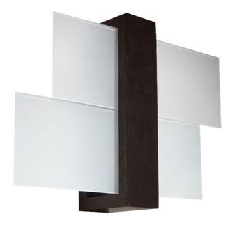 Sollux Lighting L&aacute;mpara de pared desgarrar madera, vidrio alt. 30 cm