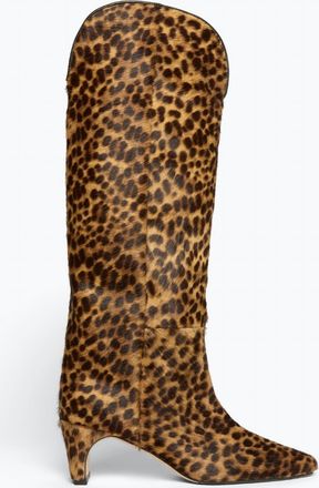 Freda Salvador Womens Lennox Boots In Leopard Calfhair
