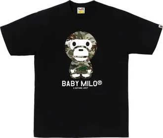 A Bathing Ape Hybrid Camo Baby Milo T-Shirt Black Camo 0ZXTEMX01410RBKM