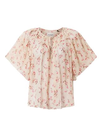 Isabel Marant Neslya blouse met bloemenpatroon - Beige